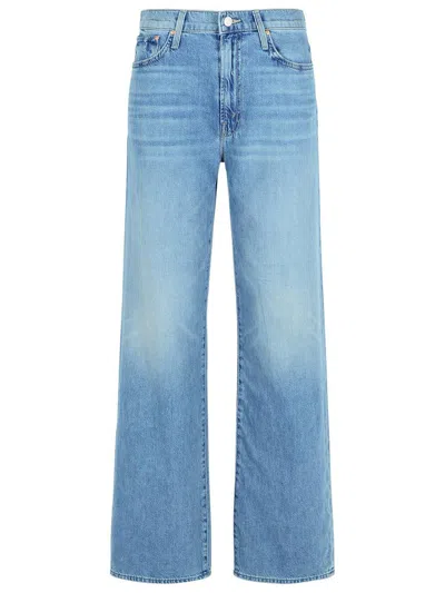 Mother The Bookie High Rise Ankle Wide Leg Jeans In Puzzled In Blue