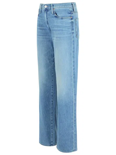 Mother The Bookie High Rise Ankle Wide Leg Jeans In Puzzled In Blue
