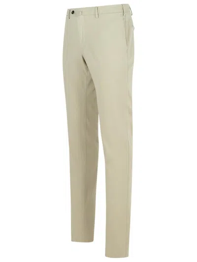 Pt Torino Superslim' Beige Cotton Pants In Beige