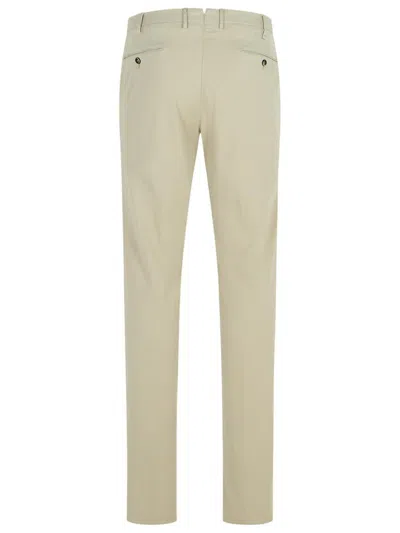 Pt Torino Superslim' Beige Cotton Pants In Beige