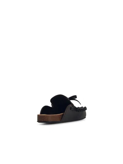 Jw Anderson Leather Slippers In Black