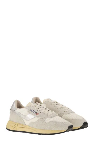 Autry Sneakers Reelwind Low White/silver In Grey/silver