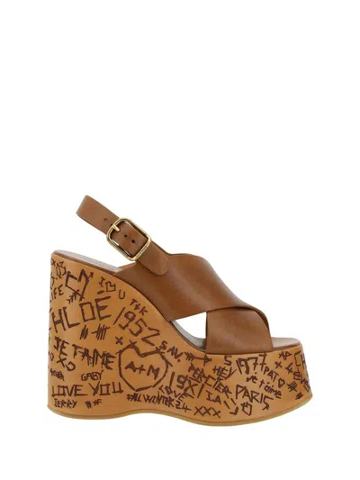 Shop Chloé Sandals In Brown