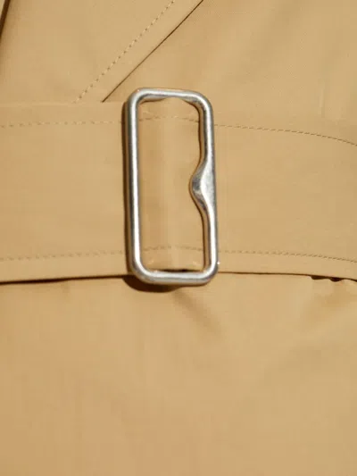 Burberry Giacca Trench In Gabardine In Beige