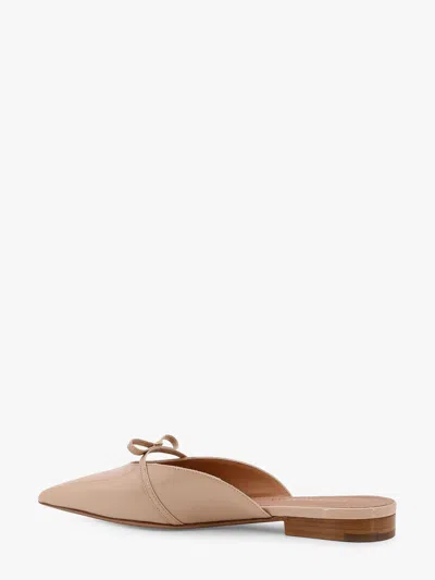 Ferragamo Giulye Mini Bow Pointed Flat Mules In Cream