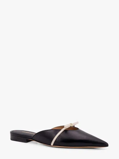 Ferragamo Giulye Mini Bow Leather Flat Mules In Black