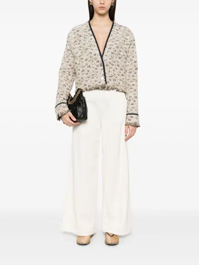 Forte Forte Twill Straight-leg Trousers In Multicolor