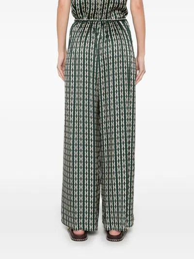 Forte Forte Printed Ecoviscose Satin Relaxed Palazzo Pants In Multicolor