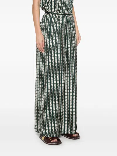 Forte Forte Printed Ecoviscose Satin Relaxed Palazzo Pants In Multicolor