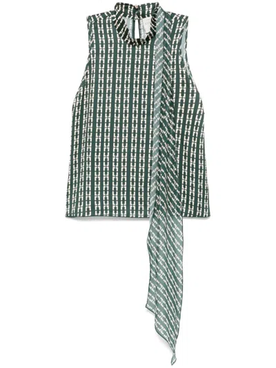 Forte Forte Geometric-print Top In Multicolor