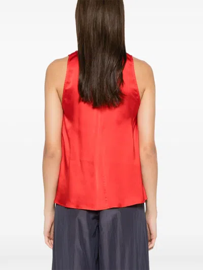 Forte Forte Silk Tank Top In Red