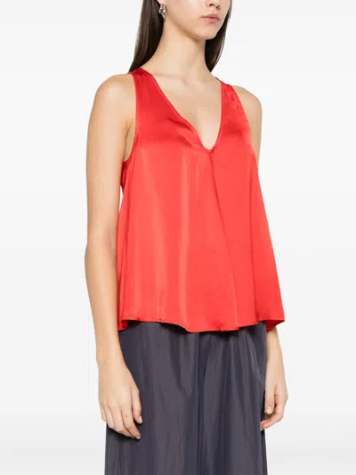 Forte Forte Silk Tank Top In Red