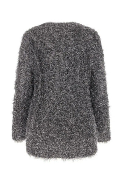 Isabel Marant Silver Nylon Blend Wayne Sweater In Silver