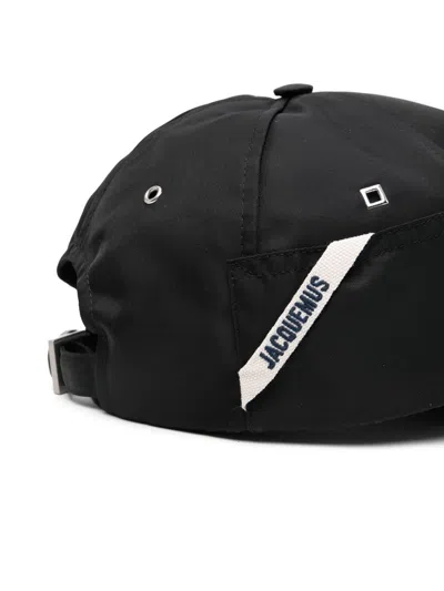 Jacquemus Men La Casquette Ovalie In Black