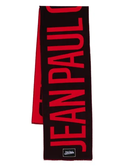 Jean Paul Gaultier Logo-print Scarf In Red