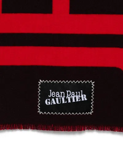 Jean Paul Gaultier Logo-print Scarf In Red