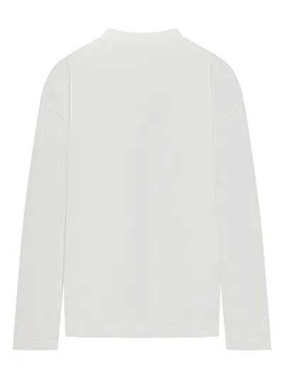 Jil Sander Crew Neck Long Sleeves T-shirt With Ribbed Collar And Printed Logo On The Front Clothing In Multicolor
