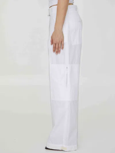 Shop Jil Sander Women White Cotton Pants