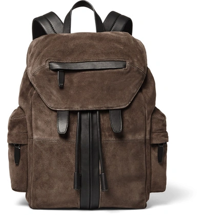Alexander Wang Marti Leather-trimmed Suede Backpack | ModeSens