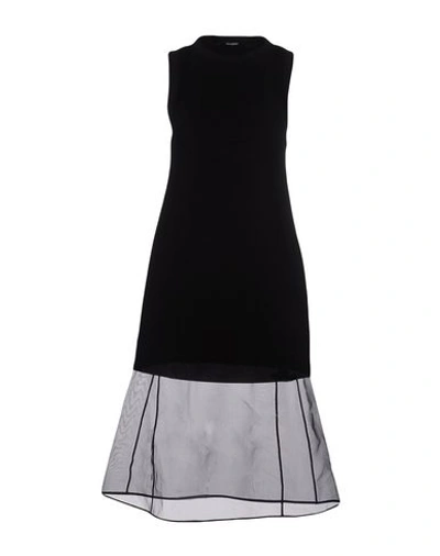 Shop Neil Barrett 3/4 Length Dress In Black