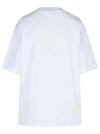 Marni Tee With Logo Floral Print In White