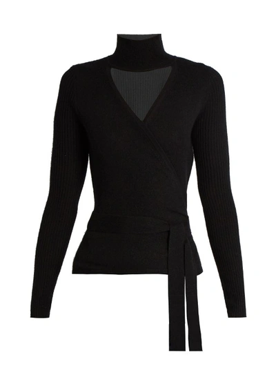Diane Von Furstenberg Ballerina Wrap Cardigan In Black | ModeSens