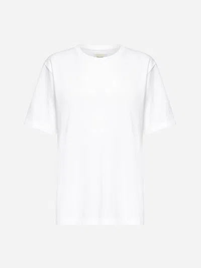 Khaite Womens White Mae Brand-patch Cotton-jersey T-shirt