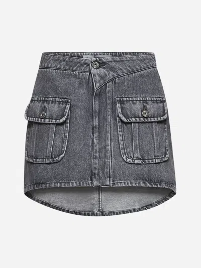 Jw Anderson Grey Denim Miniskirt
