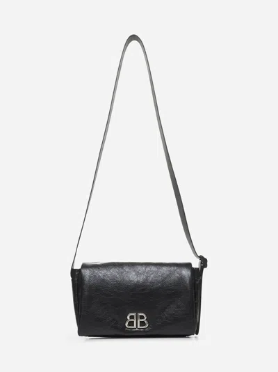 Balenciaga Black Monaco Flap Messenger S Bag
