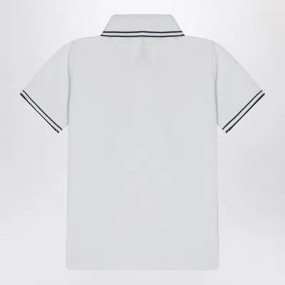 Stone Island Logo Patch Stretch Piquet Polo Shirt Kids In White
