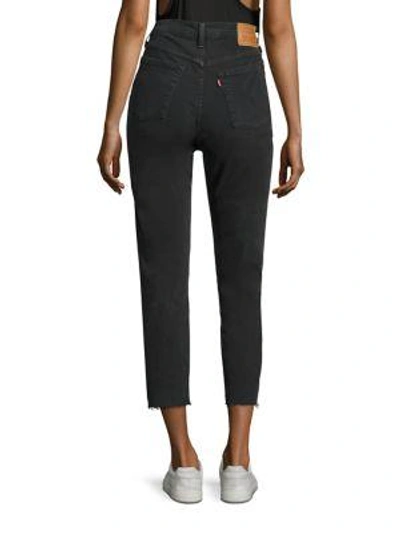 Shop Levi's Wedgie High-rise Icon Crop Jeans In Midnight Rain