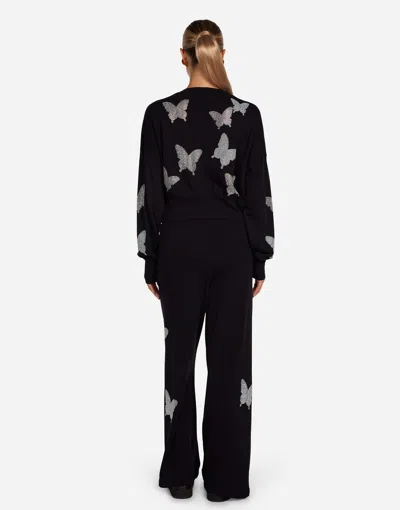 Lauren Moshi Camas Crystal Opal Butterflies In Black