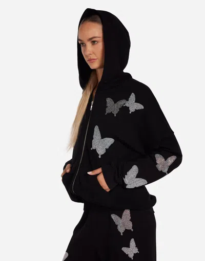 Lauren Moshi Koa Crystal Opal Butterflies In Black