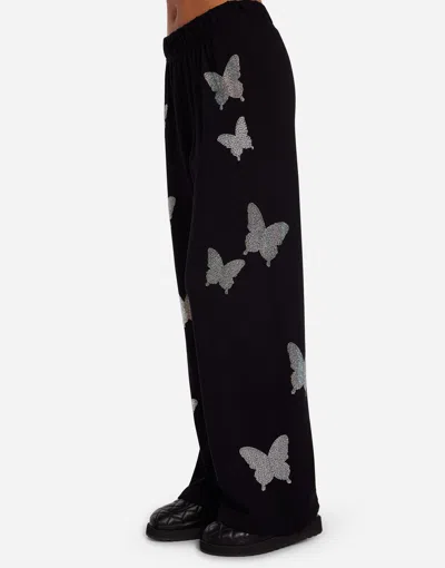 Lauren Moshi Martina Crystal Opal Butterflies In Black