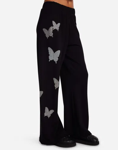 Lauren Moshi Martina Crystal Opal Butterflies In Black