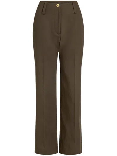 Patou Gabardine Trousers In Brown