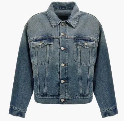 Mm6 Maison Margiela Mm6 By Maison Margiela Cut-out Denim Jacket With Unique Sleeve Details In Multicolor