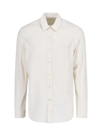 Our Legacy Off-white Coco Shirt With Point Collar And Mother Of Pearl Buttons In White