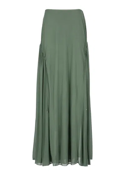 Lanvin Jersey Maxi Skirt In Green
