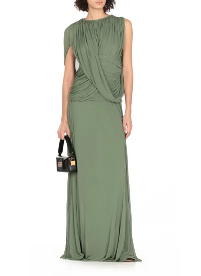 Lanvin Viscose And Silk Top In Green
