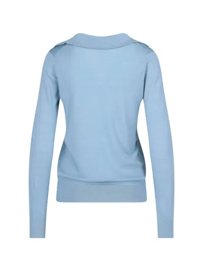 Calvin Klein Basic Sweater In Blue