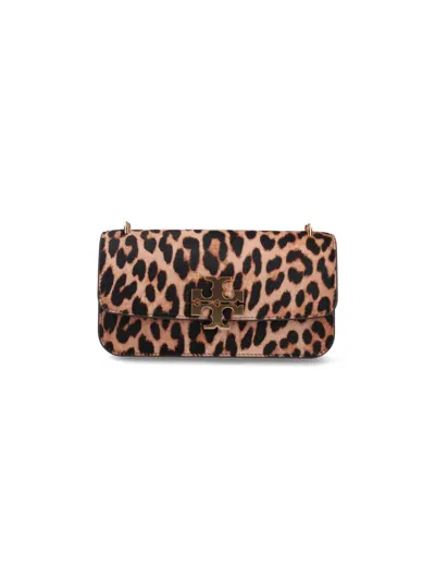 Tory Burch Logo Shoulder Bag In Brown