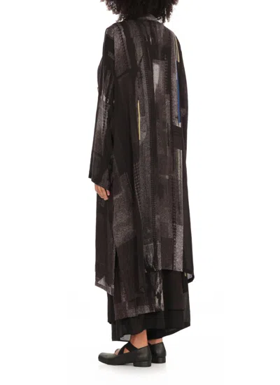 Y's Geometric Pattern Windbreaker In Grey