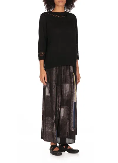 Y's Cotton Sweater In Black
