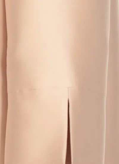 Alberta Ferretti Satin Jacket In Beige