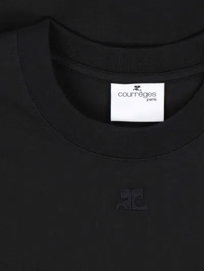 Shop Courrèges T-shirts And Polos In Black