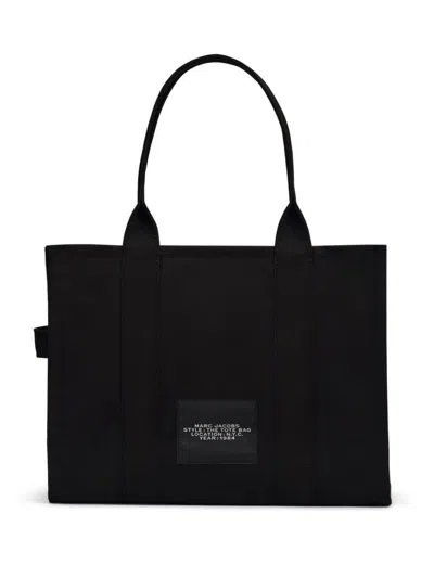 Marc Jacobs The Tote Bag Canvas Shoulder Bag In Black