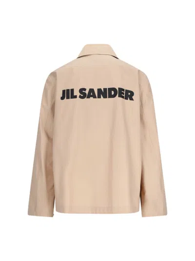 Jil Sander Blouson 03 Casual Jacket In Beige Cotton In Beige