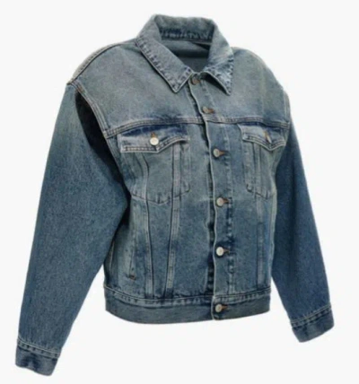 Mm6 Maison Margiela Mm6 By Maison Margiela Cut-out Denim Jacket With Unique Sleeve Details In Multicolor