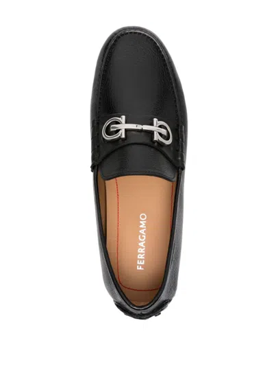 Ferragamo Gancini Driver Loafers In Multicolor
